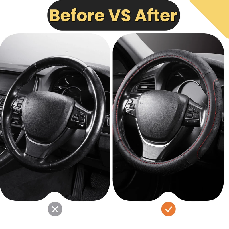 Steering Wheel Cover Pro Extra Layer for Toyota Hilux Double Cab 2005-2015 - Breathable & Anti-Slip - Circle 38 cm