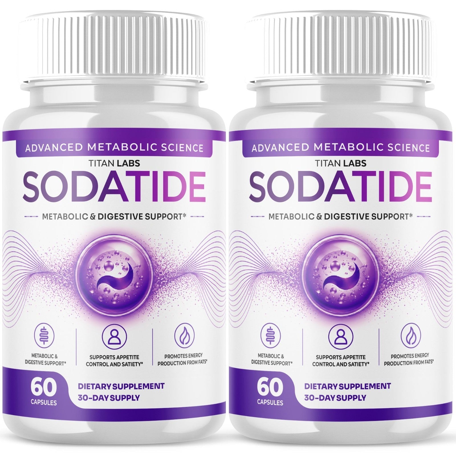 (2 Pack) Sodatide Probiotic Gut Health & Digestive Function Support 120 Capsules