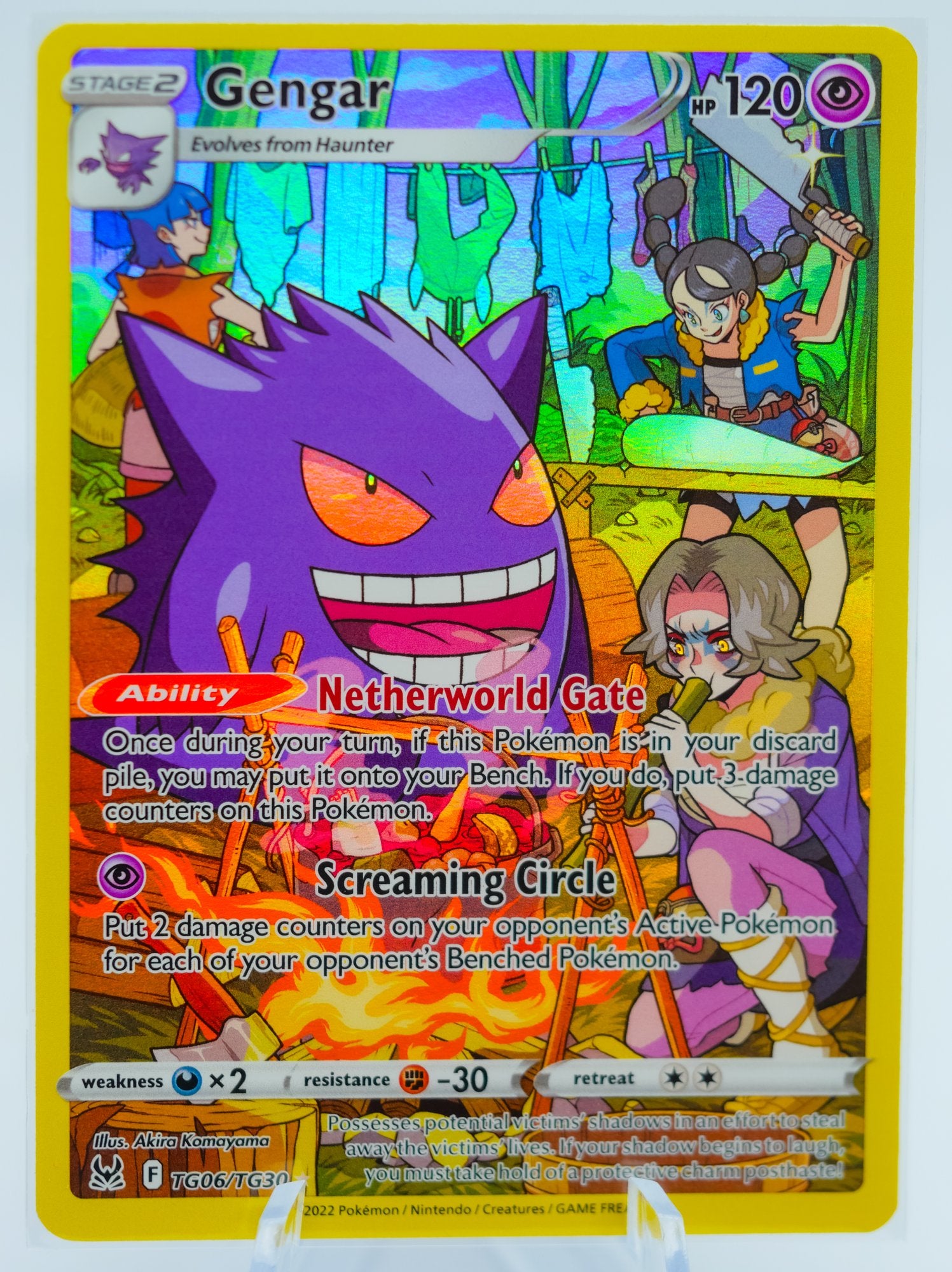 GENGAR Lost Origin Set Full Art Holographic Pokemon Card!!! #7356