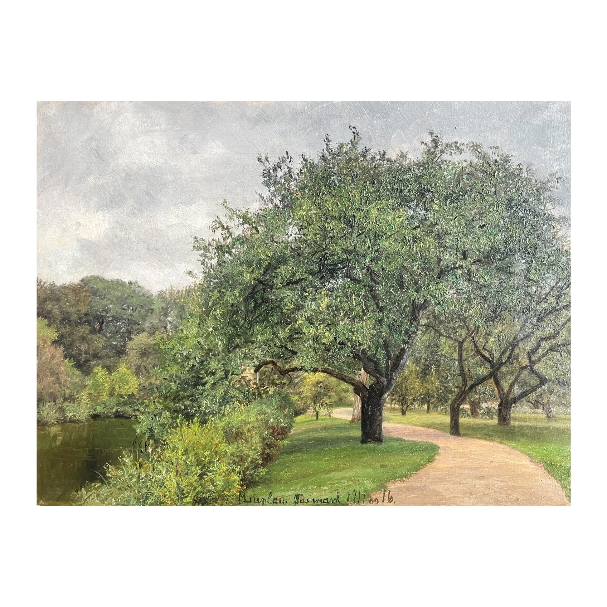 Marie Luplau. From the garden by Ødemark Gods, 1911-1916