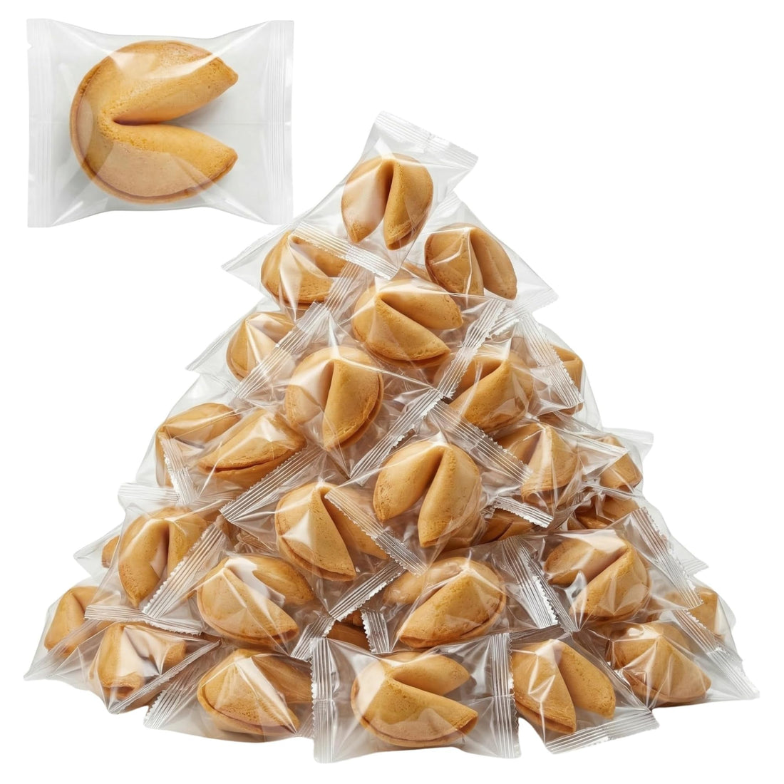 50ct Fortune Cookies Individually Wrapped in Bulk | Chinese Fortune Cookies for Parties, Birthdays, Graduations & Events