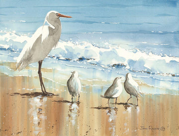 Framed Small - His Entourage By John Rossini - Light Blue