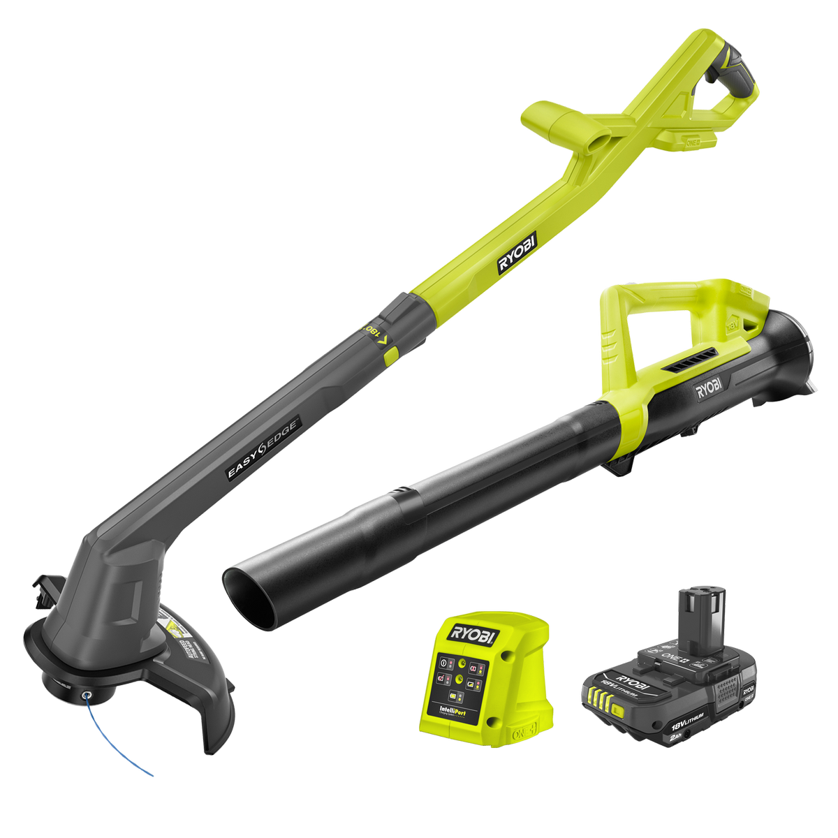 Ryobi 18V ONE+ Line Trimmer and Blower Kit - 25cm - 200CFM - Lightweight - SuperSaverAU - view 1