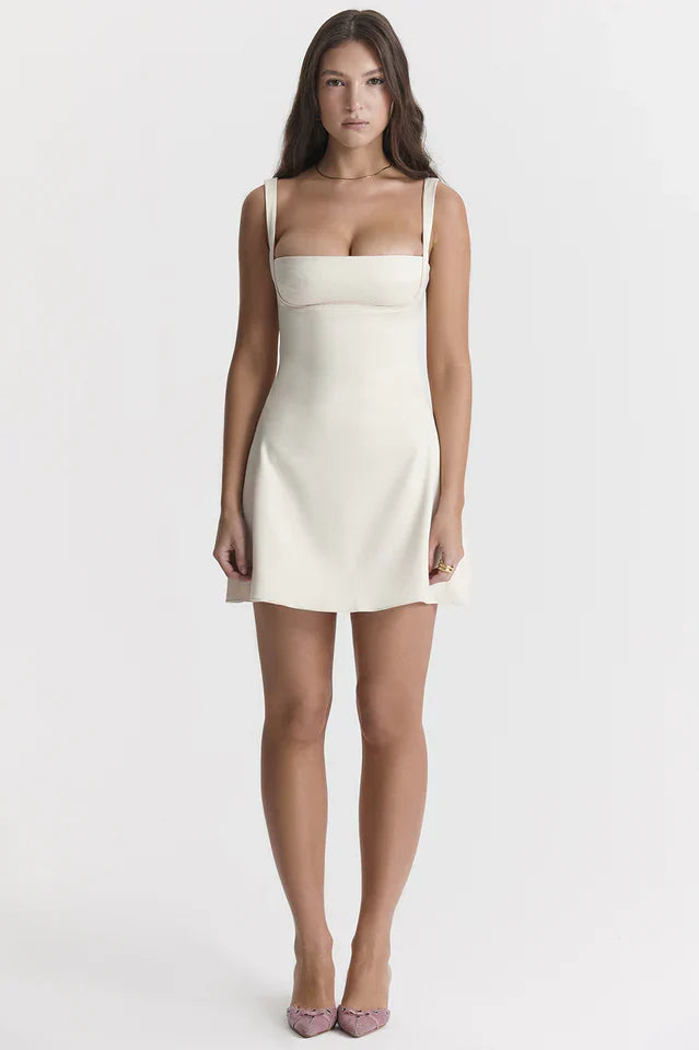 Cream White Mini Dress