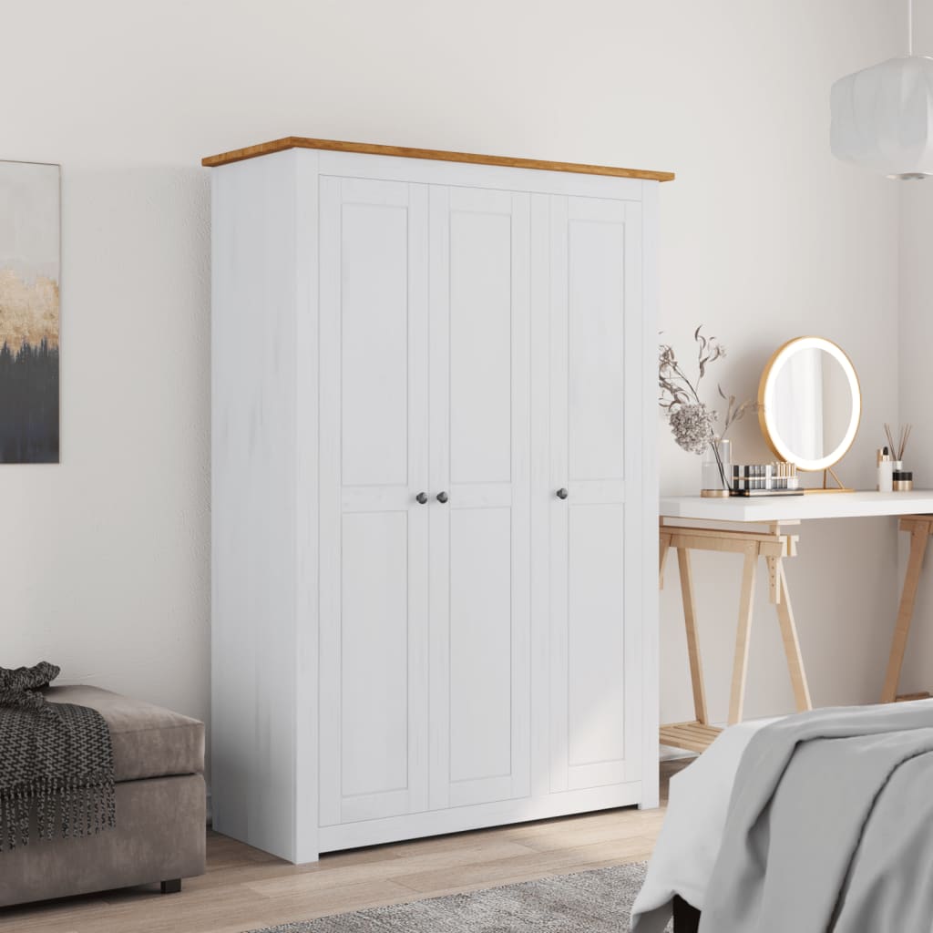 Kledingkast Panama Range 8X50X7,5 Cm Grenenhout 118 x 50 x 171.5 cm Wit