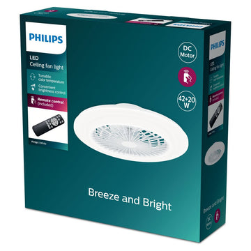 Philips - Amigo Fladblæser Loft IR RD 25W+60W WH