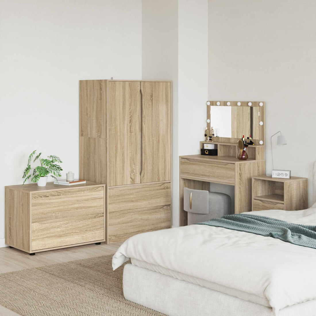 Storage Cabinet 80 x 48 x 57 cm Engineered Wood Sonoma Oak