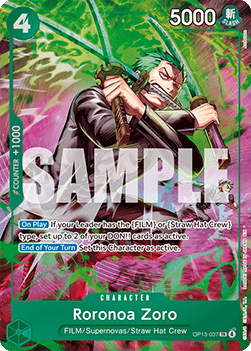 Roronoa Zoro (OP13-037) - Adventure on Kami’s Island (Treasure Rare) [OP15-OP13-037]
