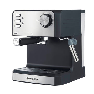 DICTROLUX - Macchina da Caffè Brigitte Espresso 2 in 1 850 Watt - Compatibile con caffè macinato e cialde