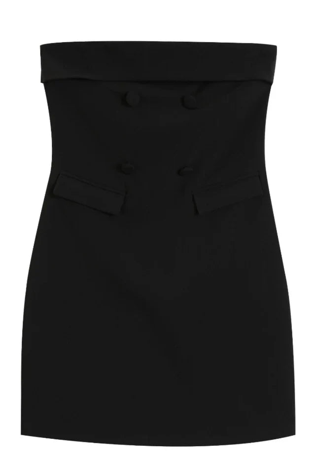 Abbie Strapless Suiting Mini Dress