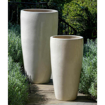 Tall Indoor/Outdoor Planters - Cream (Set of 2)