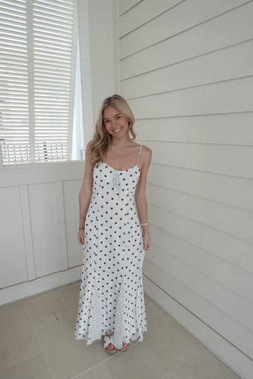 Poppy Polka Dot Maxi Dress