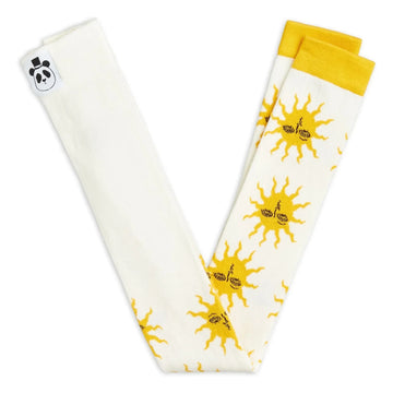 Mini Rodini - Sun Organic Cotton Tights | Ecru