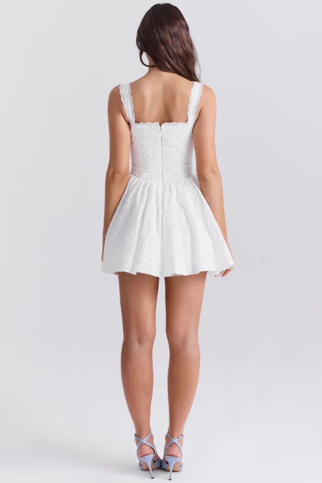 Brigitte Broderie Anglais Corset Mini Dress
