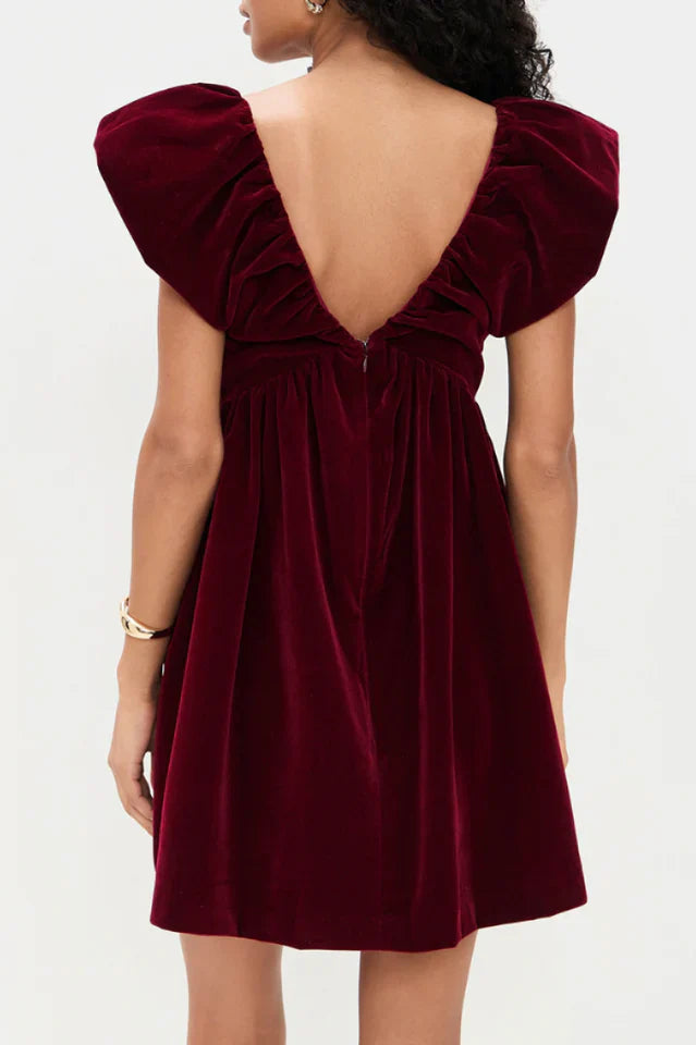 Endless Rose Velvet Bow Mini Dress