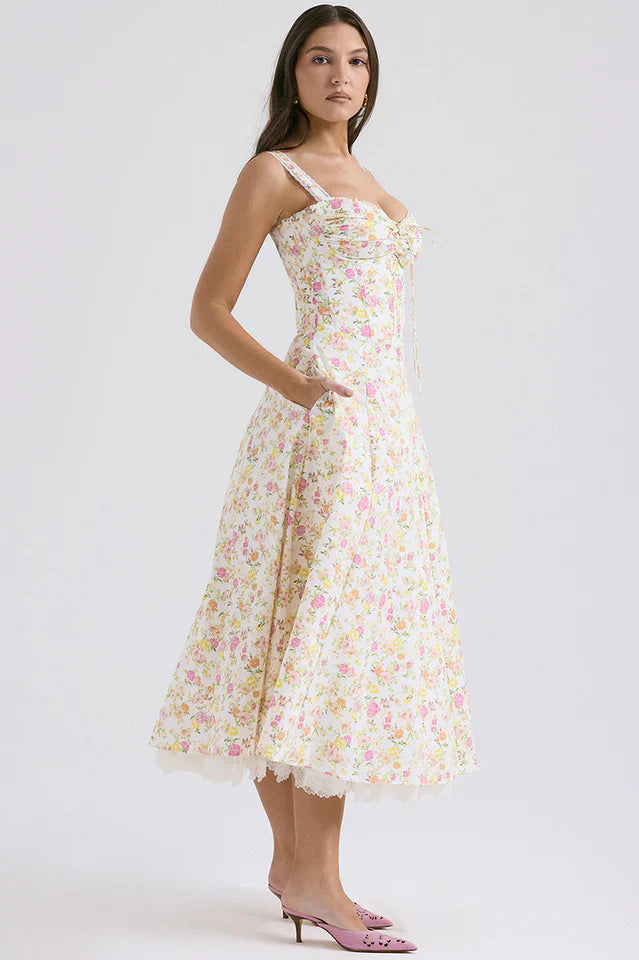 Rosalee Print Cotton Sundress