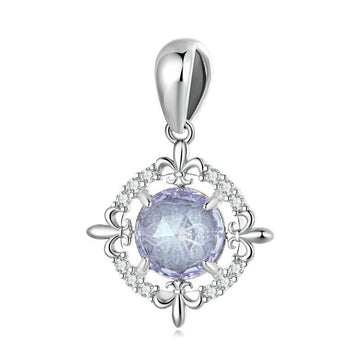 925 Sterling Silver Iris Pendant Charms Bracelet - Golonzo -