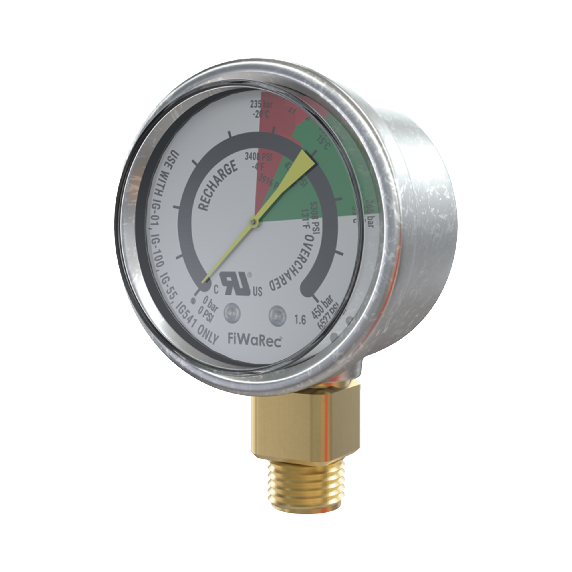 Manómetro de Contacto | Argón/Nitrógeno | 4351 PSI (300 bar) N.C | Baja presión