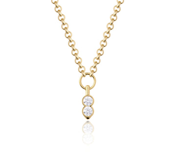 Round Cuddle Double Tip Necklace