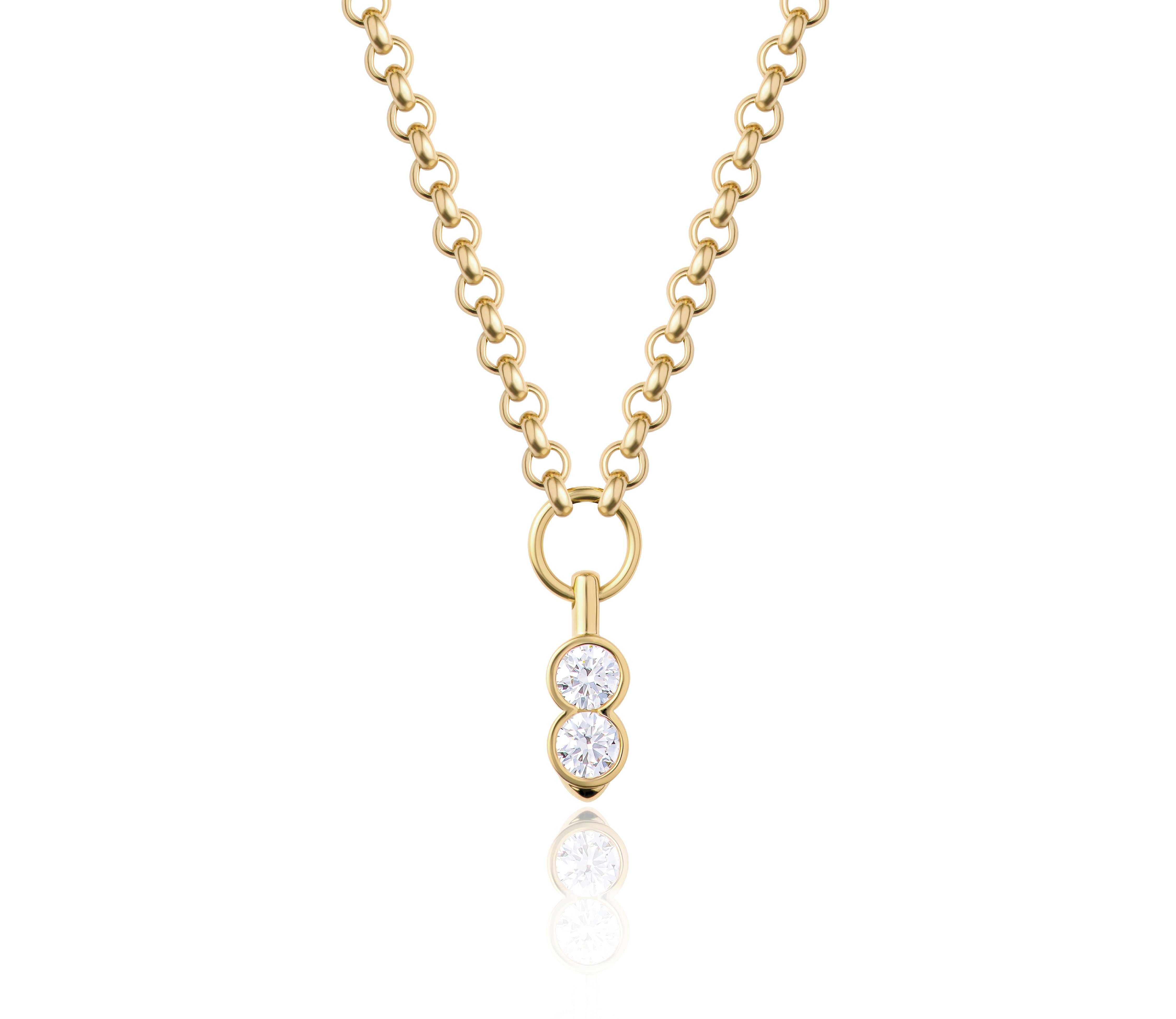 Round Cuddle Double Tip Necklace