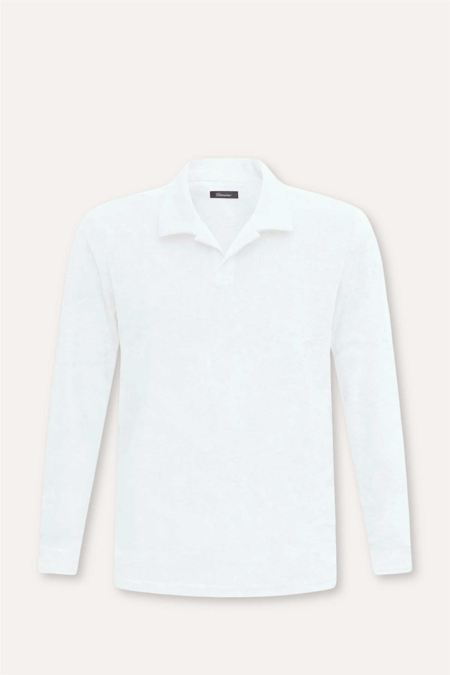 Riviera Terry Polo Long Sleeve White