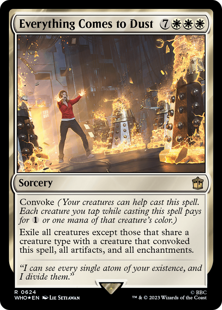 mtg cards that wipe the board Everything Comes to Dust (Surge Foil) [Doctor Who] – Board Wipe