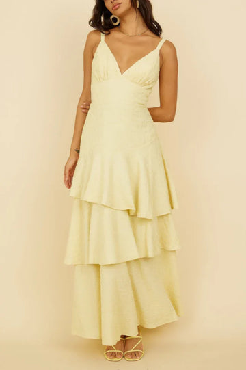 Red Carpet Entrance Maxi Dress