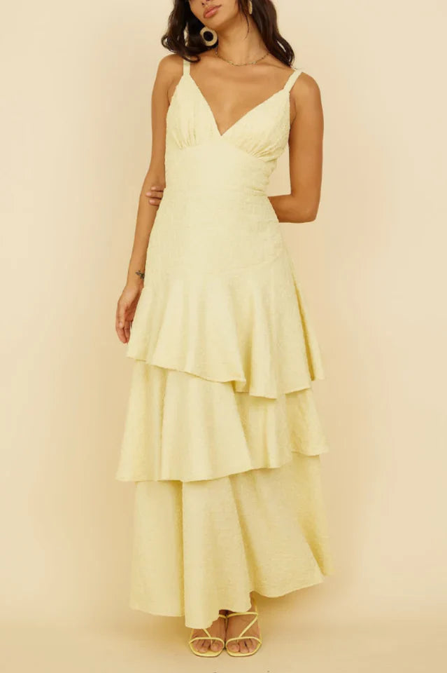 Red Carpet Entrance Maxi Dress