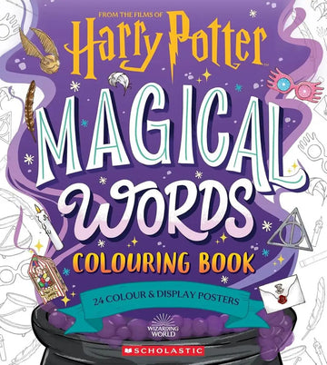 HARRY POTTER MAGICAL WORDS COLORING BOOK (24 COLOR & FRAME POSTERS)