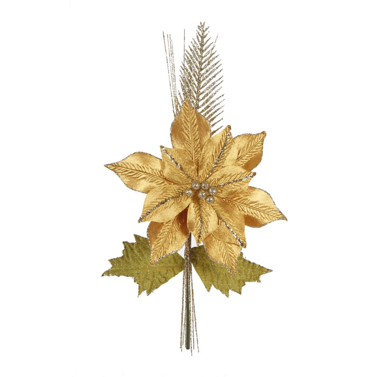 Art.9863 Flor De Nochebuena Grande Terciopelo