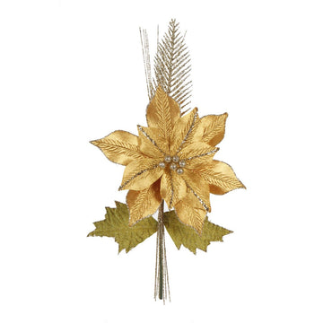Art.9863 Flor De Nochebuena Grande Terciopelo
