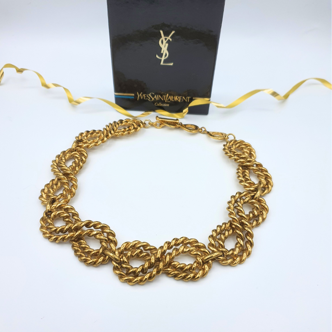 Yves Saint Laurent – Vintage Rope-Link Statement Necklace