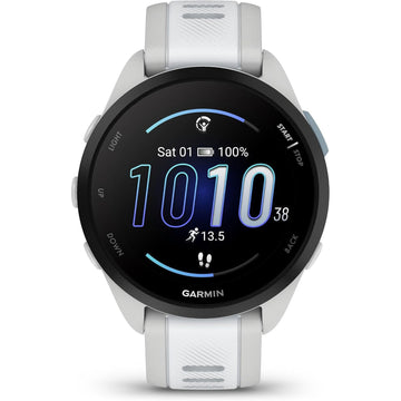 Garmin Forerunner 165 Music Smart Sport Watch, Mist Gray + Whitestone