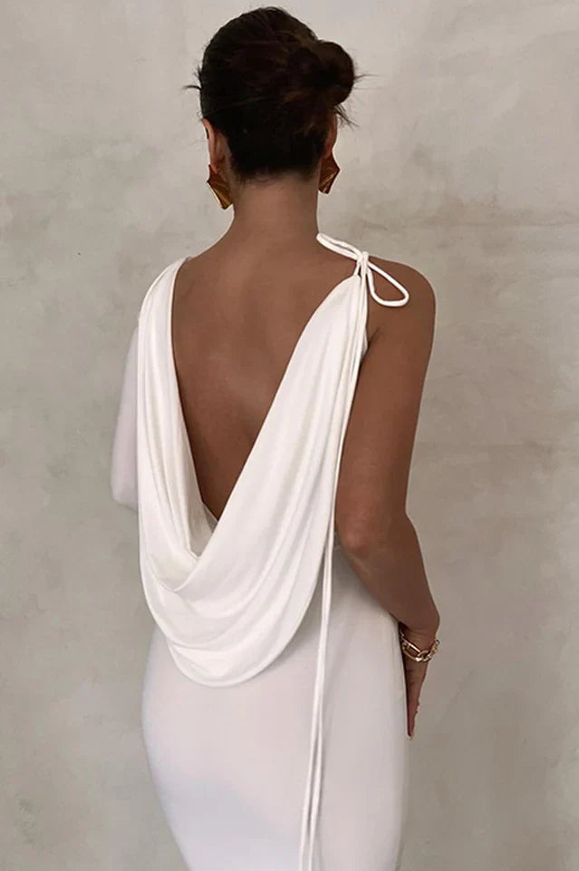 Meliora One Shoulder Backless Maxi Dress