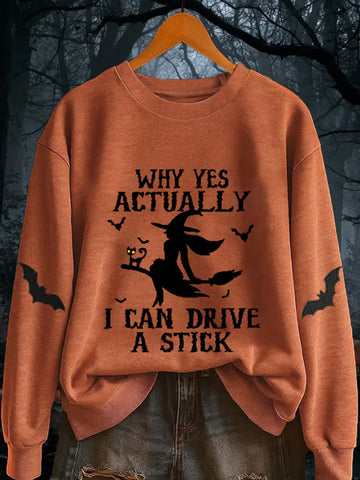Women's Why Yes Actually I Can Drive A Stick Sweatshirt artswardrobe