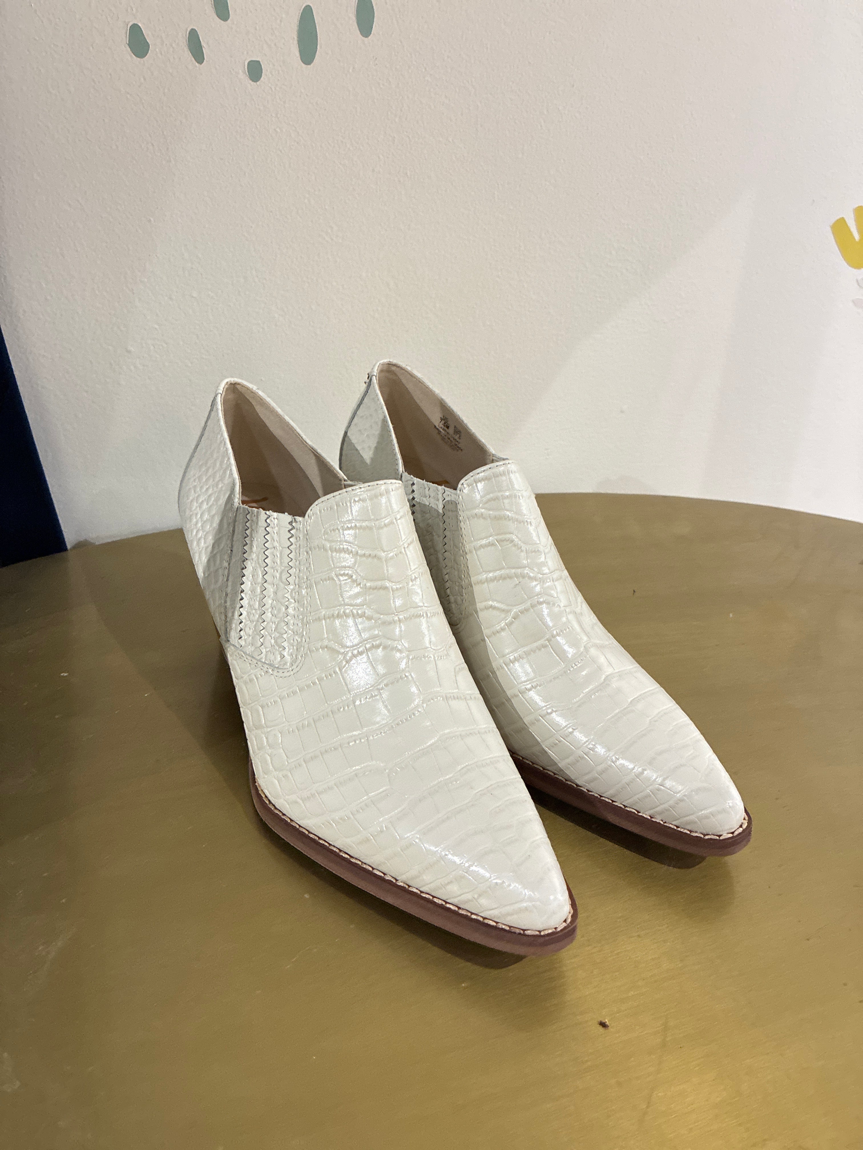 Sam Edelman White Croc Bootie