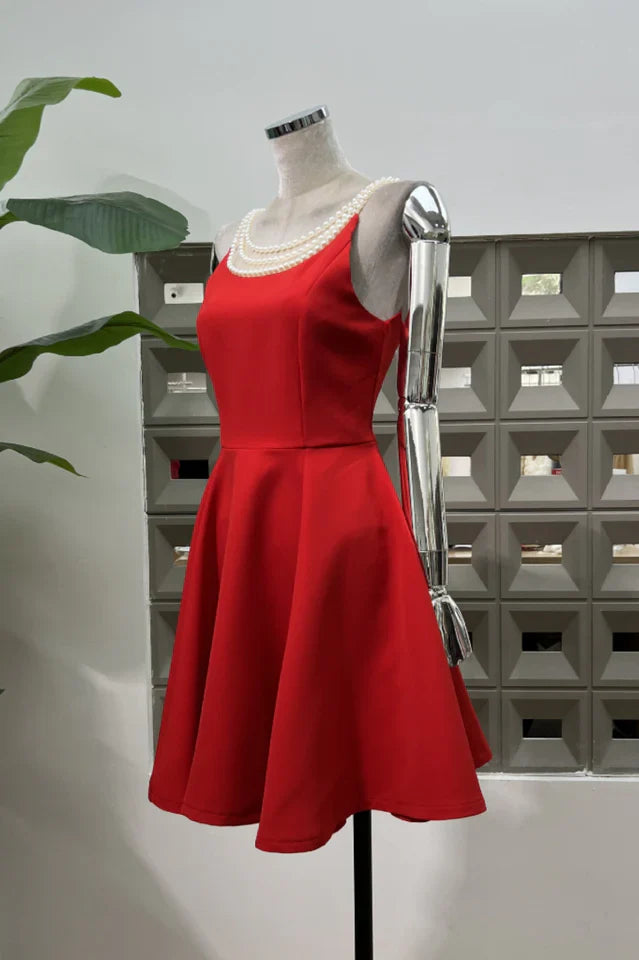 Esther Pearl Embelished Open Back Mini Dress