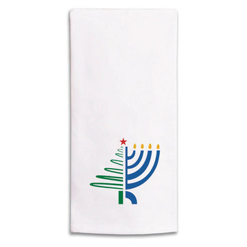 Christmas Hanukkah Tea Towel