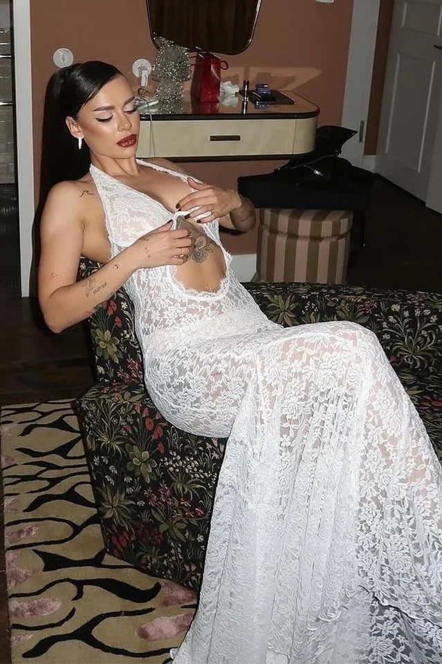 Saltair Lace Bustier Maxi Dress