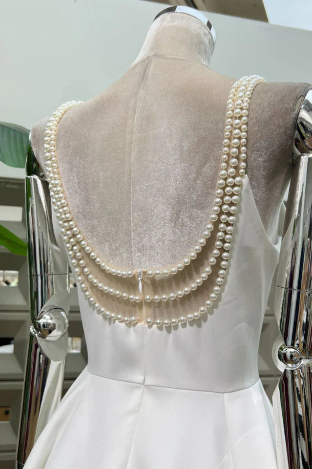 Esther Pearl Embelished Open Back Mini Dress