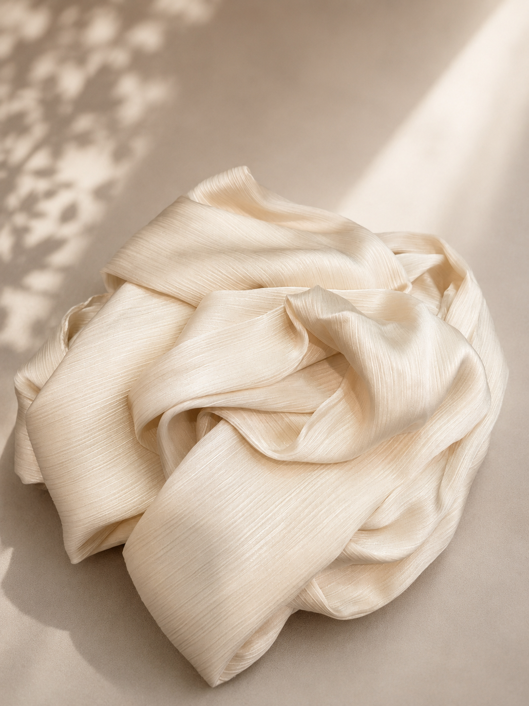 Shiny Crincle chiffon - Cream sc54