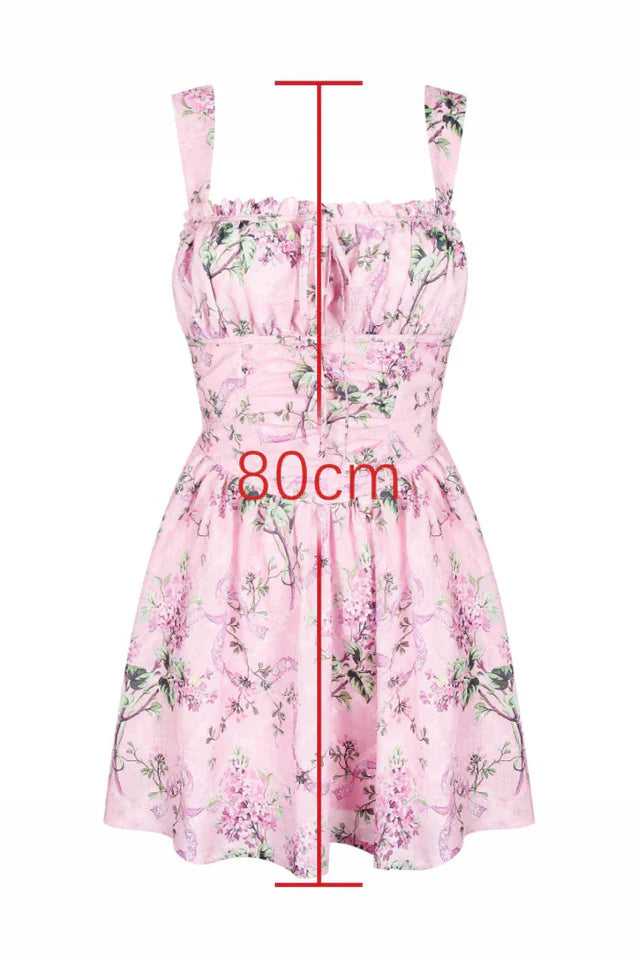 Ophelia Ribbon Print Dress
