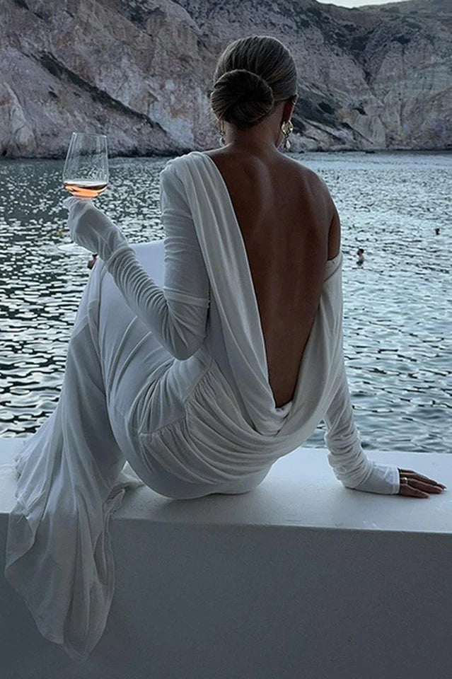 Quintina Plunging Back Maxi Dress