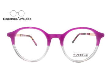 Lente Oftálmico Rosse Lo AC8021C5 Morado transparente