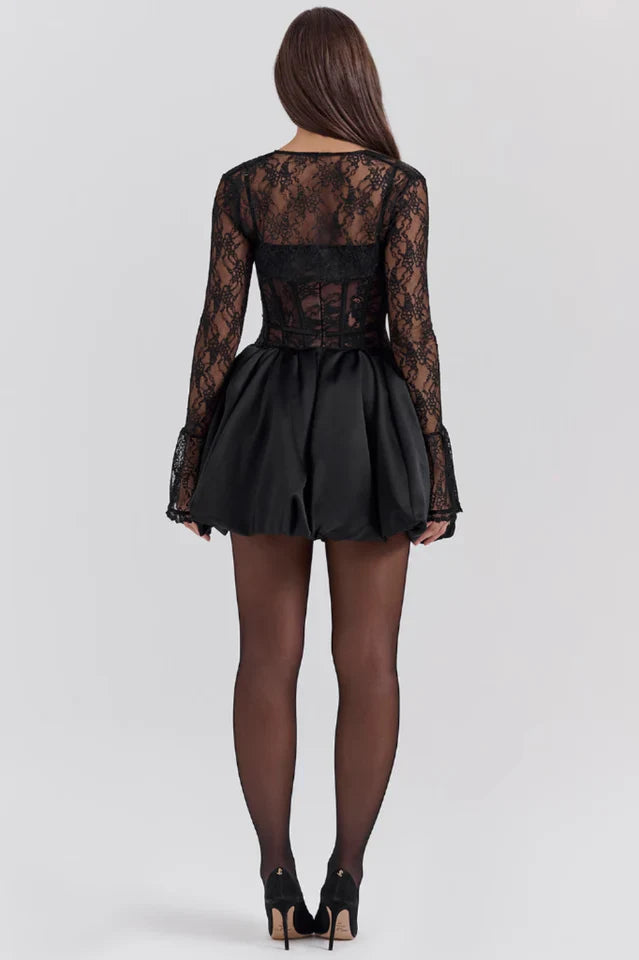 Lace Bolero & Corset Flare Minidress Set