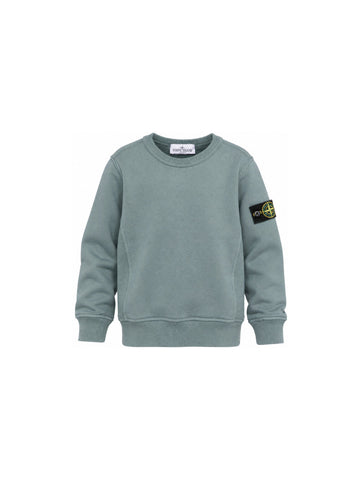 Felpa per bambino Stone Island Kids azzurra con distintivo Compass L2S166100001S0A20 V004B STONE ISLAND KIDS