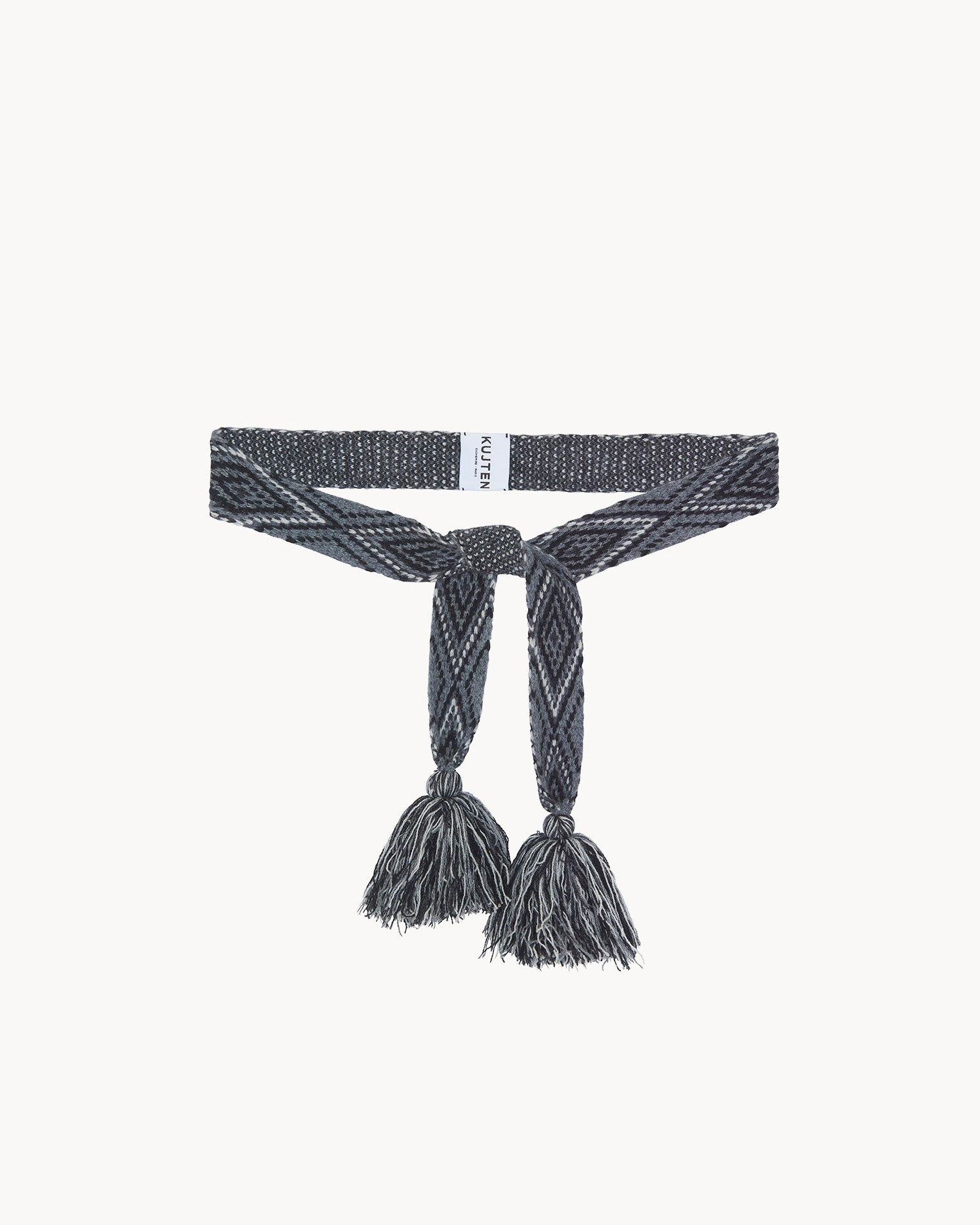 Ceinture en cachemire gris pour femme - Kujten packshot
