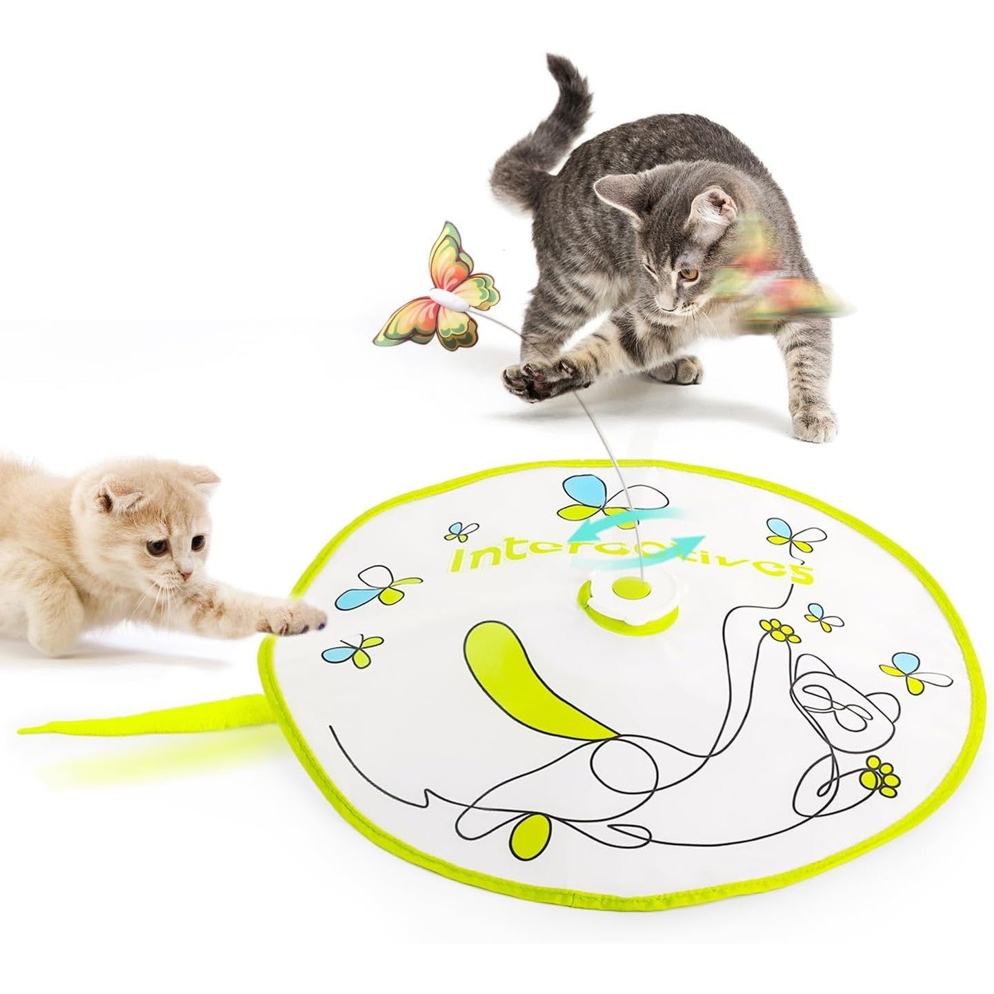 Product image of ALL FOR PAWS 2in1 Butterfly Electric Cat Toy with Hide and Seek - Pets Villa.