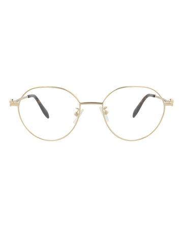 Alexander McQueen Round-Frame Metal Optical Frames