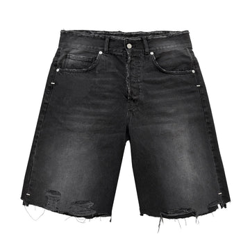 ASKYURSELF FRAYED BAGGY DENIM SHORTS AGED BLACK